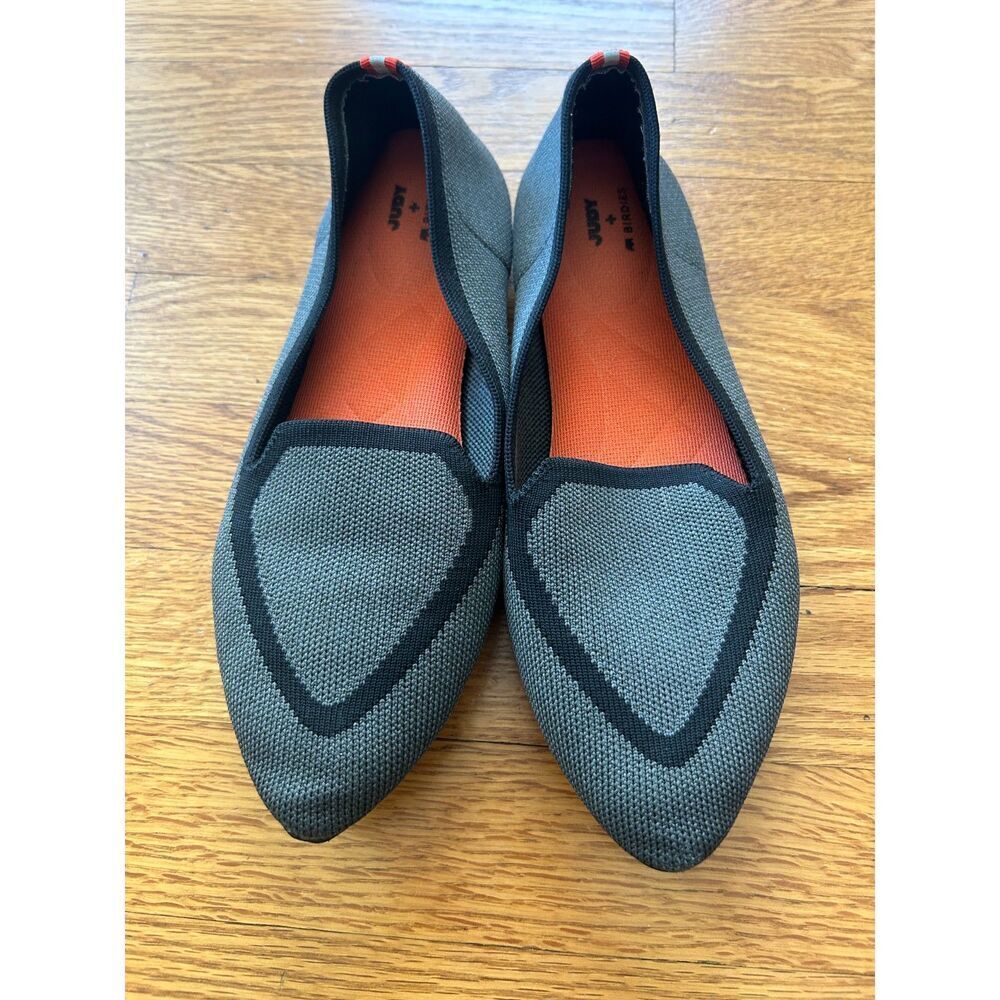 Judy + Birdies The Blackbird Washable Flats Loafers Size 7.5 Heather Grey Shoes